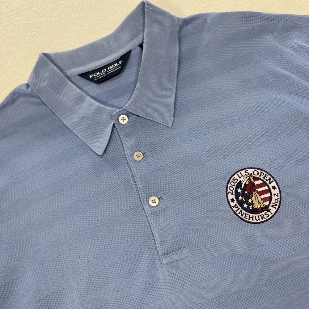 Polo Golf Ralph Lauren 2005 US Open Pinehurst No. 2 Shirt Blue Men's XXL